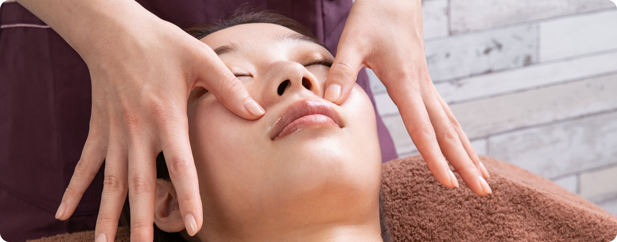 Japanese facial massage for natural skin lifting